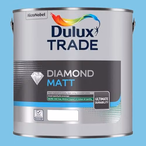 Dulux Trade Diamond Matt Paint in Delft China Blue, 2.5l