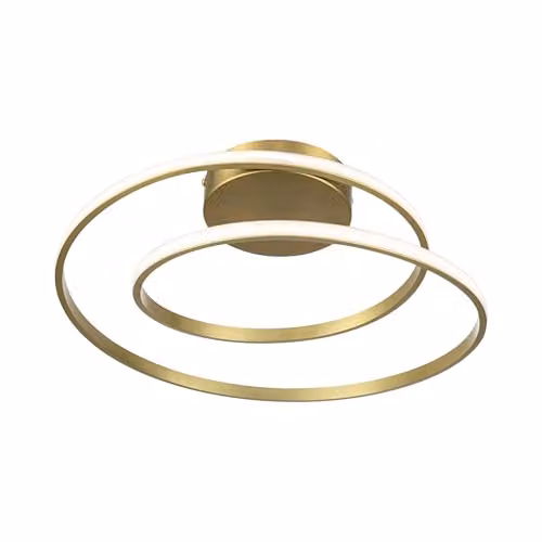 Cosylyte Alston Double Ring LED Ceiling Light, Modern Dimmable Flush Mount in Brushed Bronze, 3000K Warm White, 3800lm, W/D/H: 46 x 46 x 11.5 cm – 1
