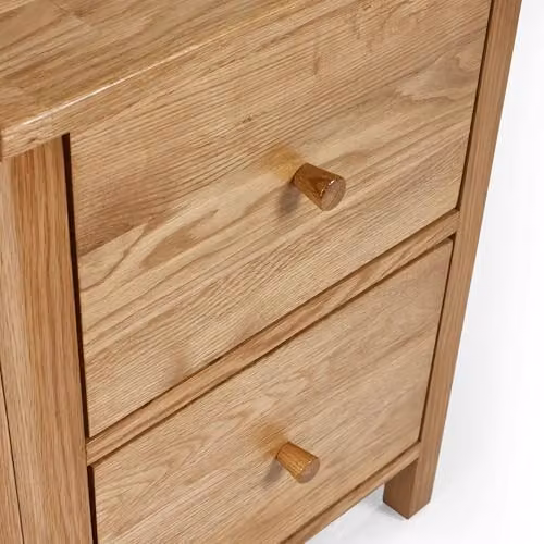 Julian Bowen Coxmoor Oak 2 Drawer Bedside Table in Brown – 4