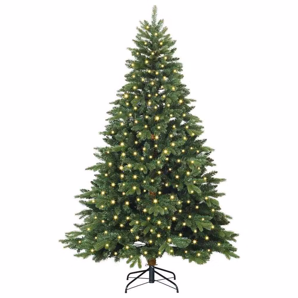 Berkfield Home Artificial Green Christmas Tree with 300 Warm White LEDs, Height: 180 cm – 3