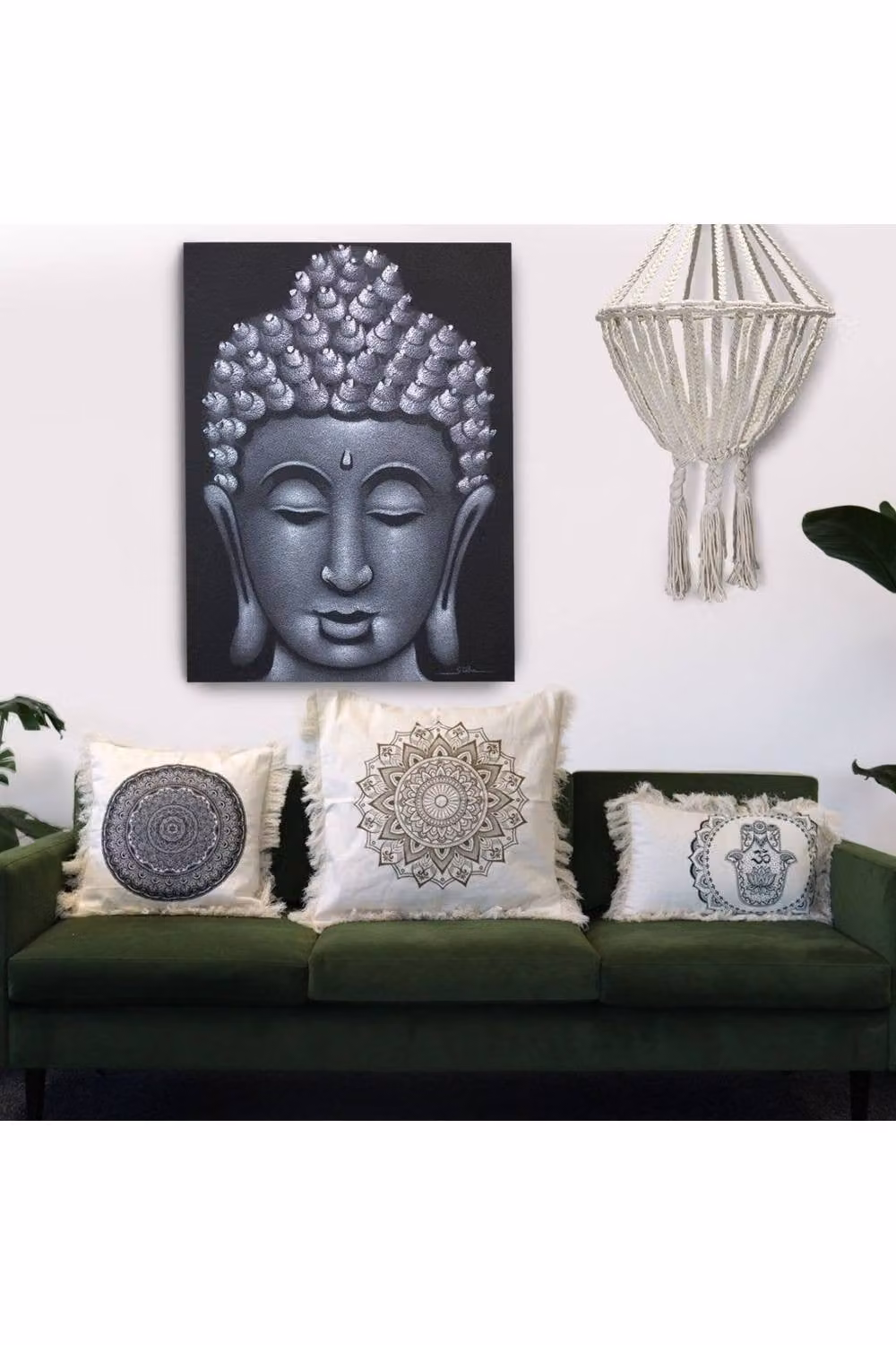 KDMD Bronze Lotus Mandala Square Cushion Cover in Bronze and Beige, W/H: 45 x 45 cm – 2