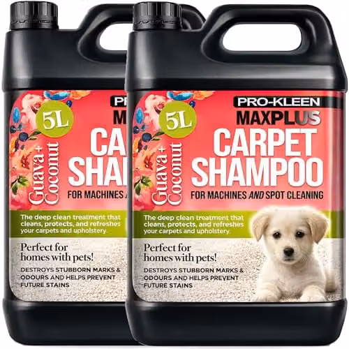 Pro-Kleen MAXPLUS Carpet Shampoo and Upholstery Cleaner, Coconut and Guava, 2 x 5 l – 1
