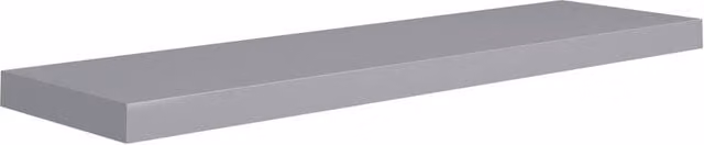 Berkfield Home Durable Floating Wall Shelves, 2 Pack, Grey, W: 90 cm, D: 23.5 cm, H: 3.8 cm