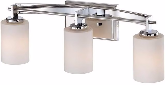 Netlighting Taylor 3 Light Above Mirror Light in Polished Chrome and Grey with G9 IP44 Rating