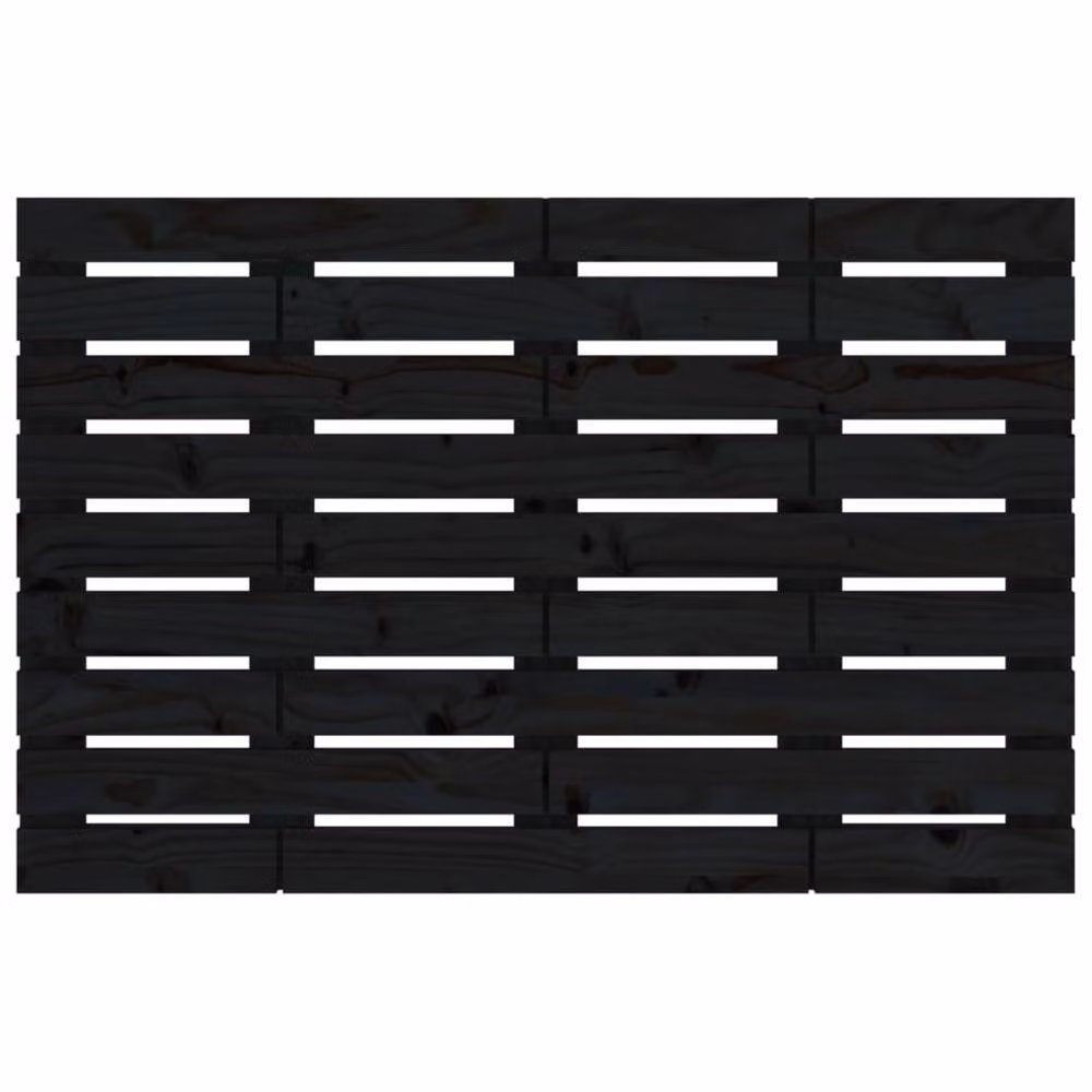 Berkfield Home Black Rustic Solid Pine Wall Mount Headboard W/D/H: 106 x 3 x 63 cm – 3