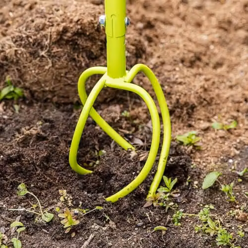 Garden Gear Manual Twist Cultivator and Tiller in Green, Durable Steel Garden Tool for Loosening Soil, Weeding, Aerating and Compost Mixing – 6