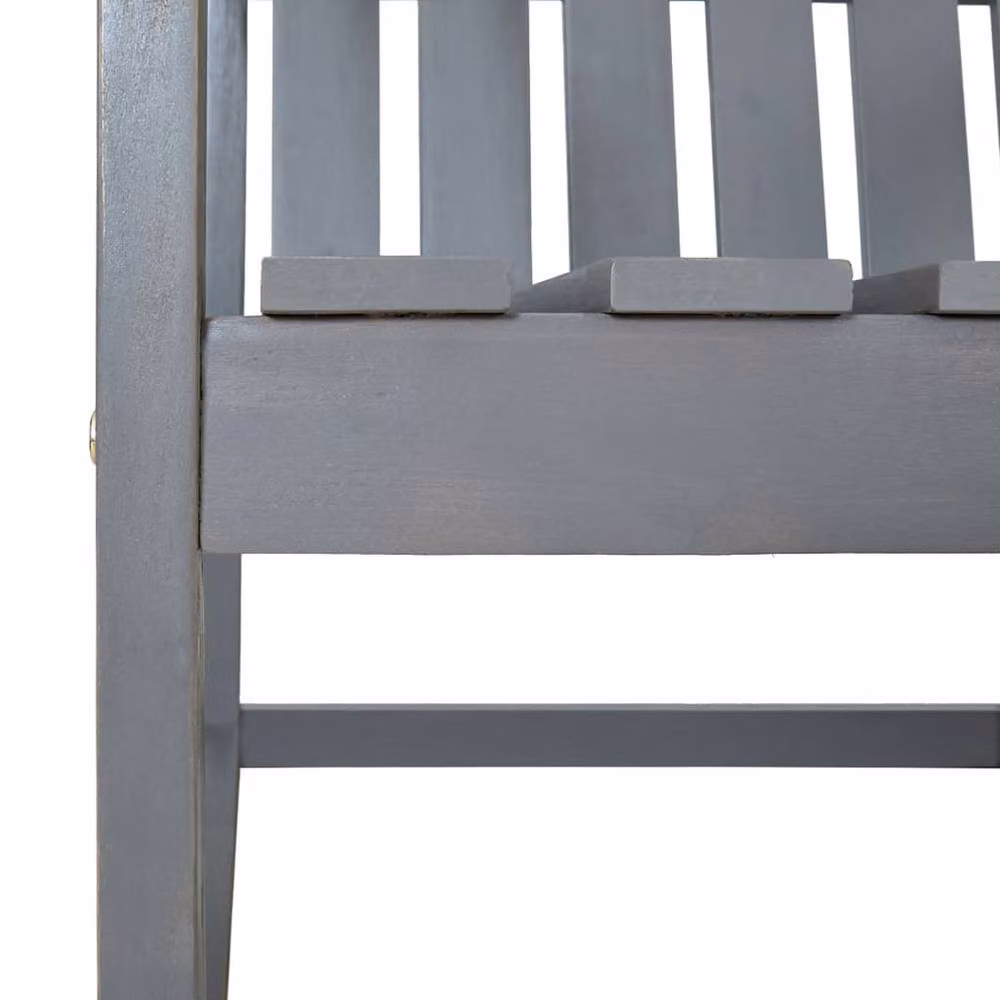 Berkfield Home Set of 2 Grey Acacia Wood Garden Sofa Chairs with Armrests – 5