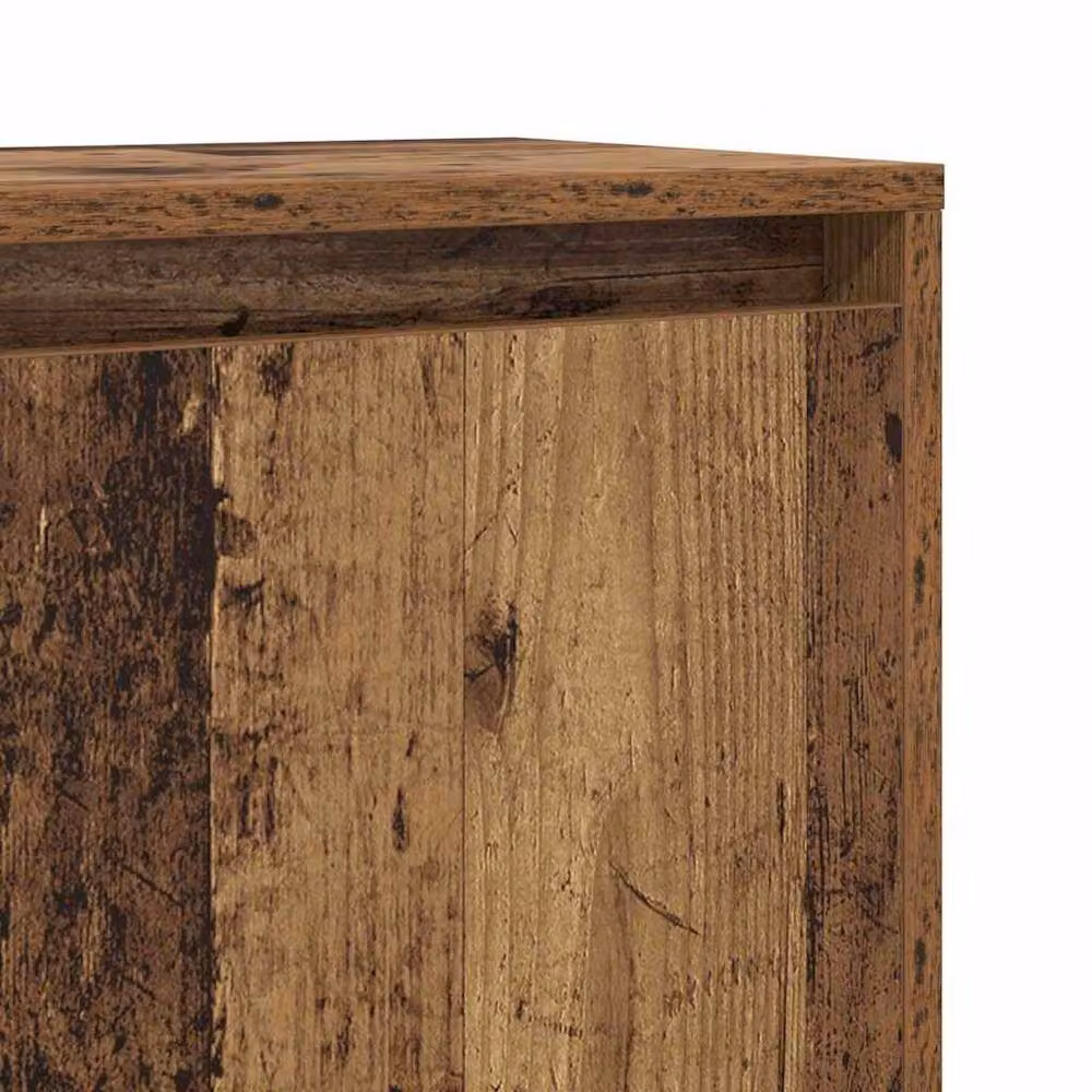 Berkfield Home Rustic Sideboard with Shelf and Door in Brown, W/D/H: 97 x 29 x 75 cm – 7