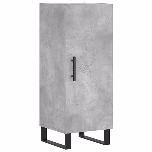vidaXL Modern Sideboard in Concrete Grey, W/D/H: 34.5 x 34.5 x 90 cm – 1