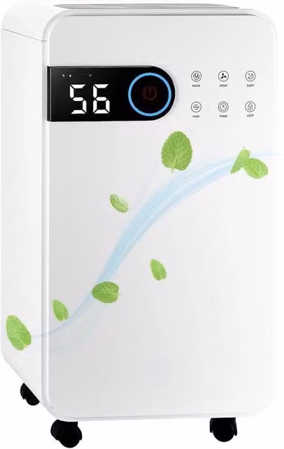 VOGREX 12L Home Dehumidifier in White with Ioniser, Auto Mode and Timer – 1