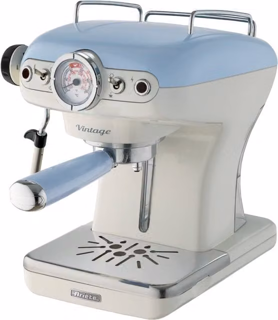 Ariete Espresso Coffee Machine with Milk Frother in Blue