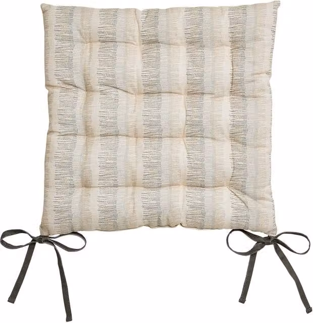 Murmur Moya Reversible Quilted Cotton Seat Pad in Anthracite and Beige
