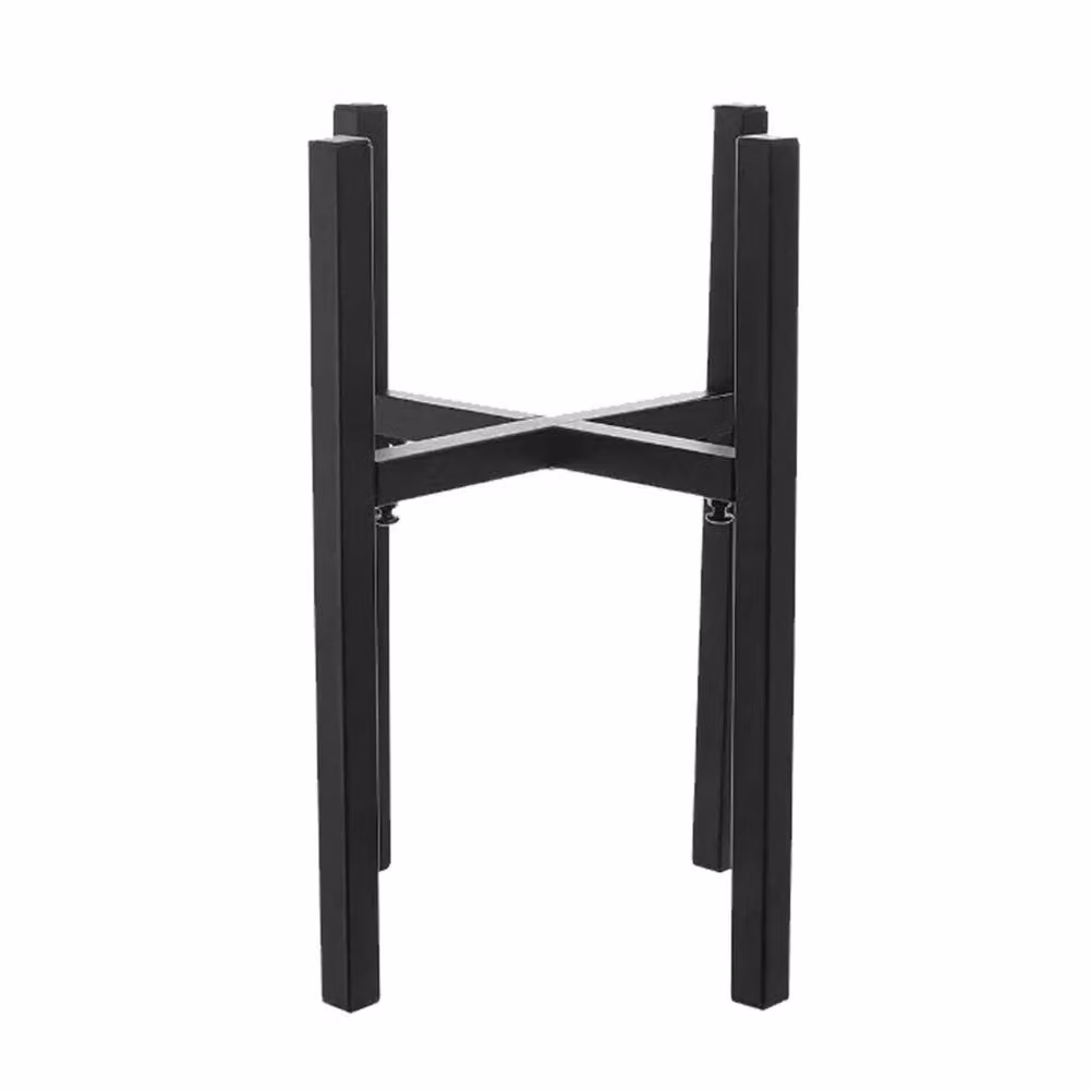 Nordara 2-in-1 Adjustable Metal Plant Stand and Pot Holder in Black – 4