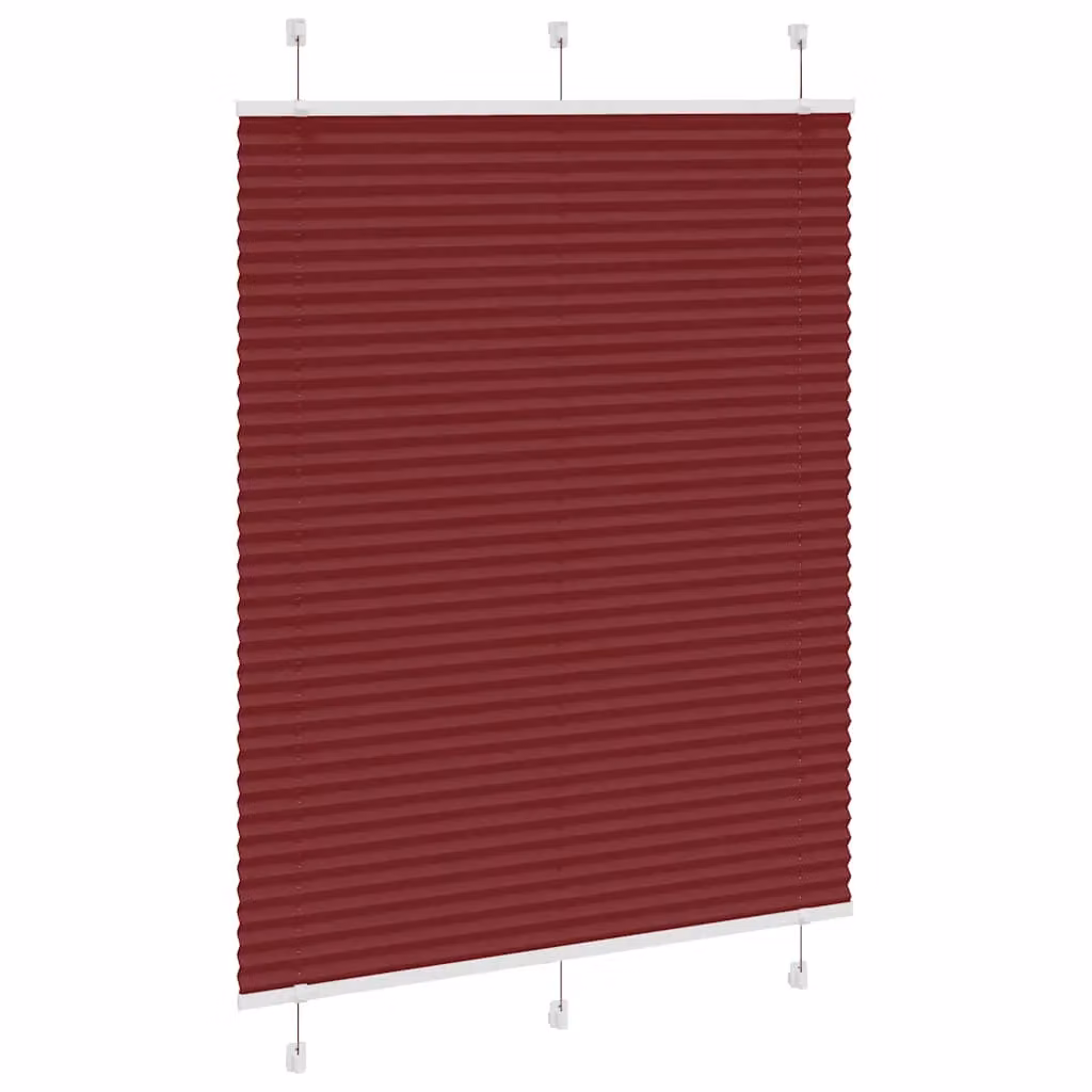 Berkfield Home Single Pleat Corded Blind in Bordeaux Red, Semi-Transparent Polyester, W: 110 cm x H: 100 cm – 3