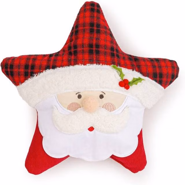 Luxor Living Red Star-Shaped Christmas Cushion, W/D/H: 45 x 45 x 1 cm