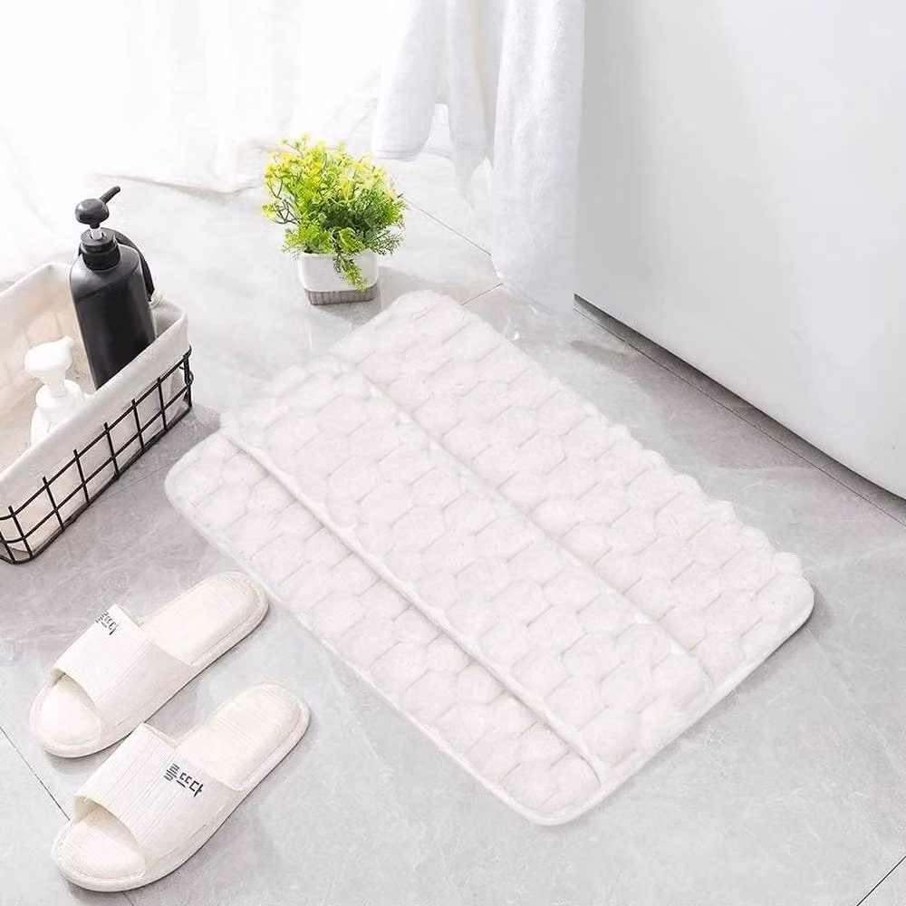SPETLEK Absorbent Memory Foam Bathroom Floor Mat, Beige, W: 60 cm, D: 40 cm – 2