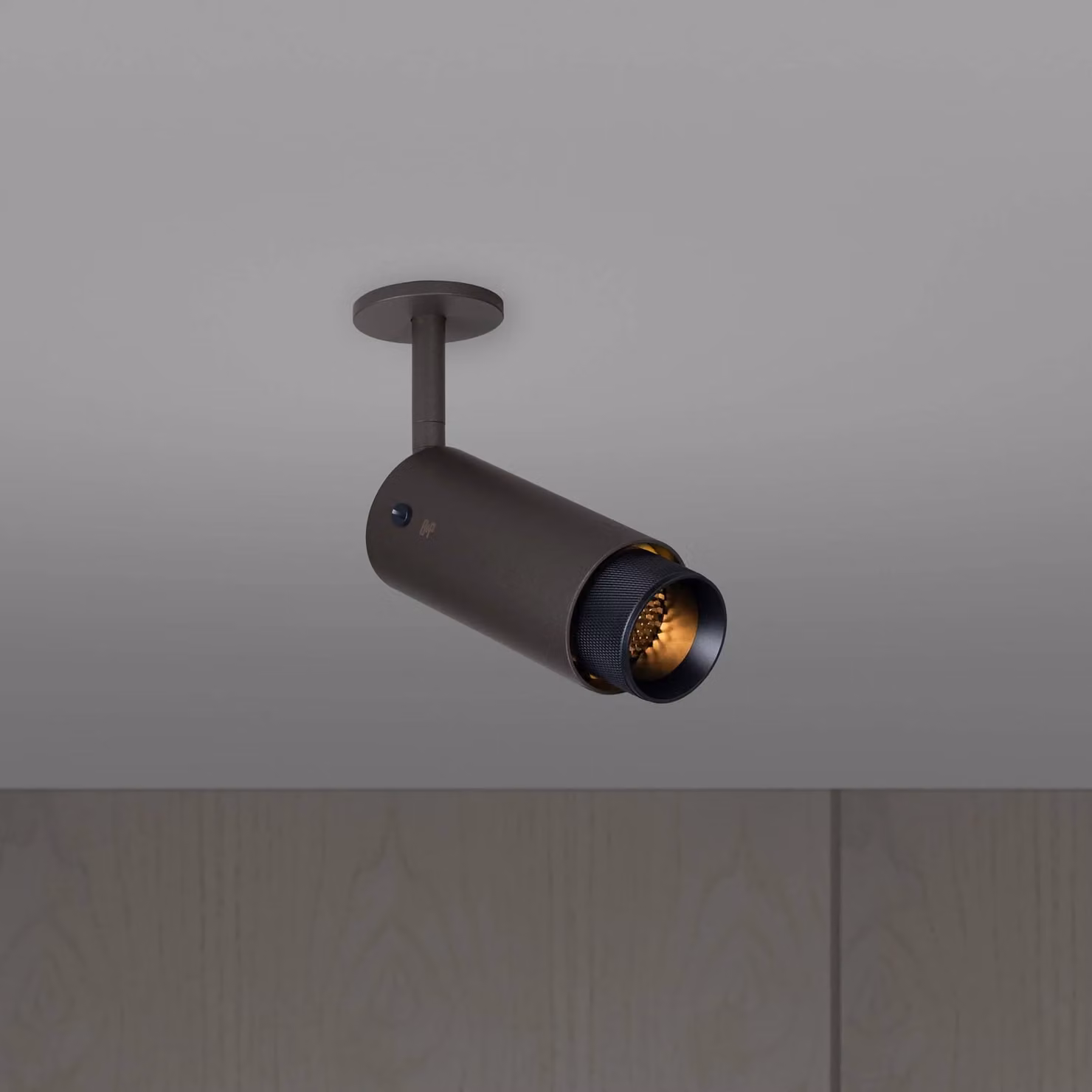 Buster + Punch Exhaust Spot Ceiling Light in Graphite with Cross Knurl Metal Finish