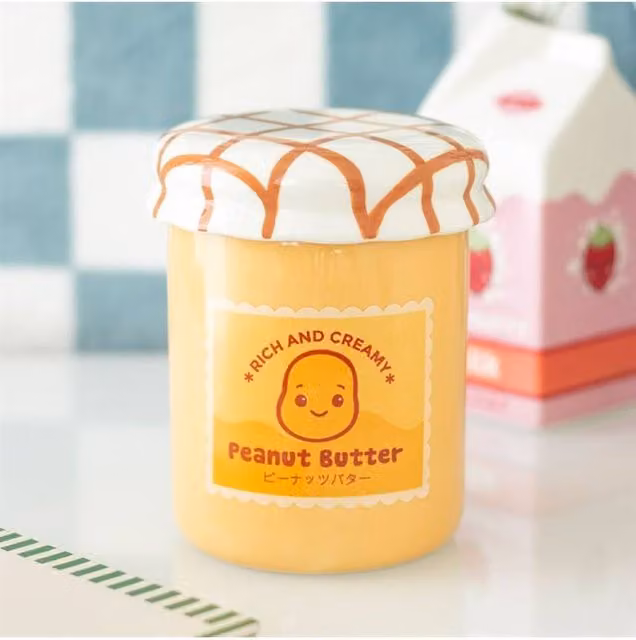 KDMD Peanut Butter Jar Ceramic Oil Burner and Wax Warmer in Yellow