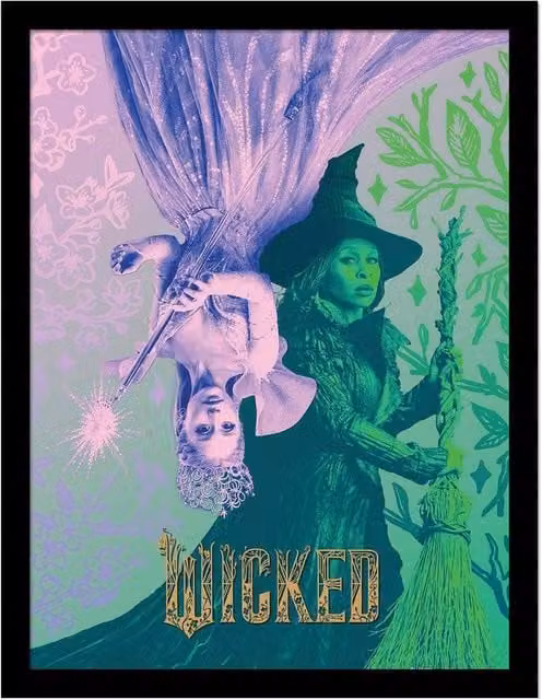 Wicked For Good Multicolour Framed Typography Paper Poster
