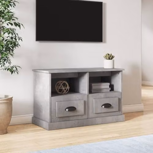 vidaXL Modern TV Cabinet in Smoked Oak, W/D/H: 80 x 35 x 50 cm – 2