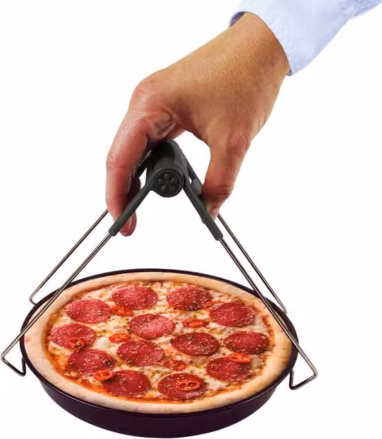 VFM e-Store Heat Resistant Air Fryer Plate Gripper Tongs in Silver