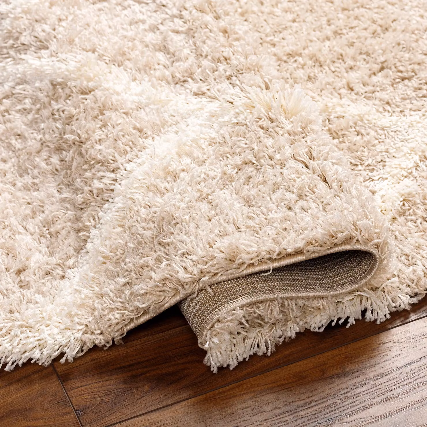 Livabliss Urban Boho Shag Plush Pile Living Room and Bedroom Rug in Beige, White, Blue and Grey, W: 200 cm, D: 290 cm – 2