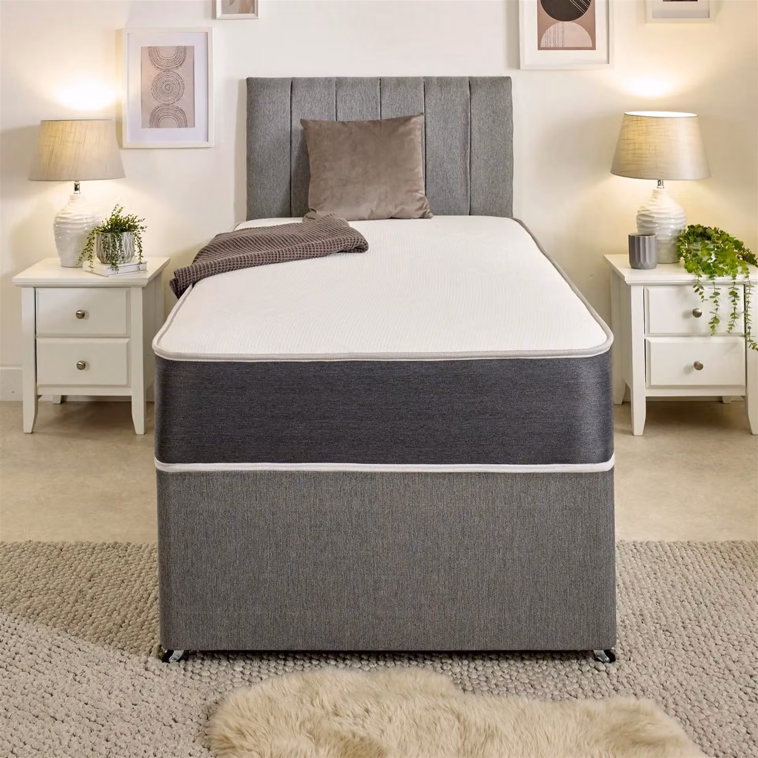 Starlight Beds Linear Cool Touch Hybrid Mattress, Soft, White, Small Single, Depth: 20 cm – 4