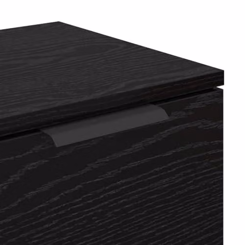 vidaXL Set of 2 Modern Black Sideboards in Black Oak, W/D/H: 60 x 30 x 70 cm – 5