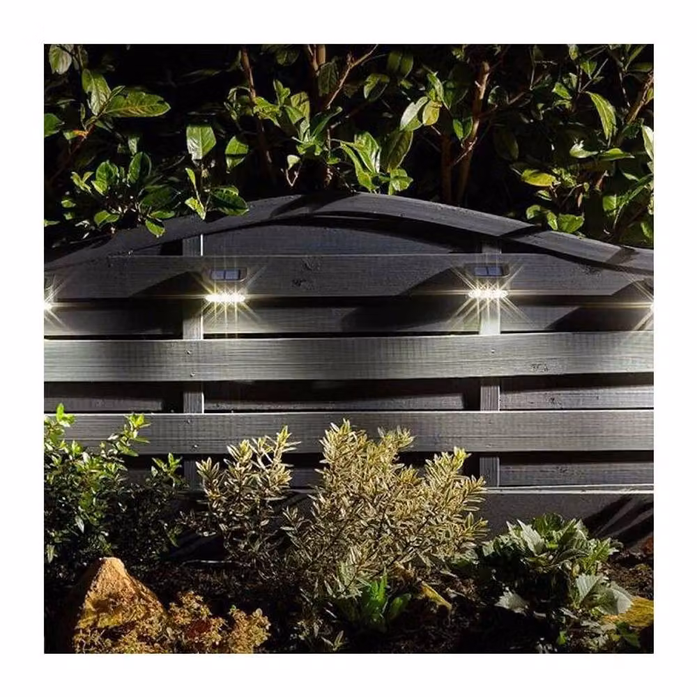 Smart Garden Products Solar Powered LED Fence Lights, 4 Pack, Dark Grey – 2