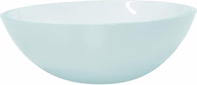 Berkfield Home Frosted Glass Basin in Turquoise, W: 50 cm, D: 37 cm, H: 14 cm