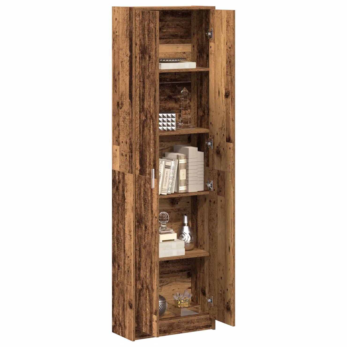 Berkfield Home Rustic Old Wood Wardrobe in Brown, W/D/H: 55 x 25 x 189 cm – 2