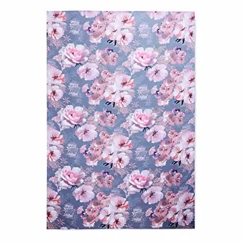 Catherine Lansfield Dramatic Floral Wipe Clean Grey Cotton Tablecloth, W: 137 cm, L: 178 cm – 2