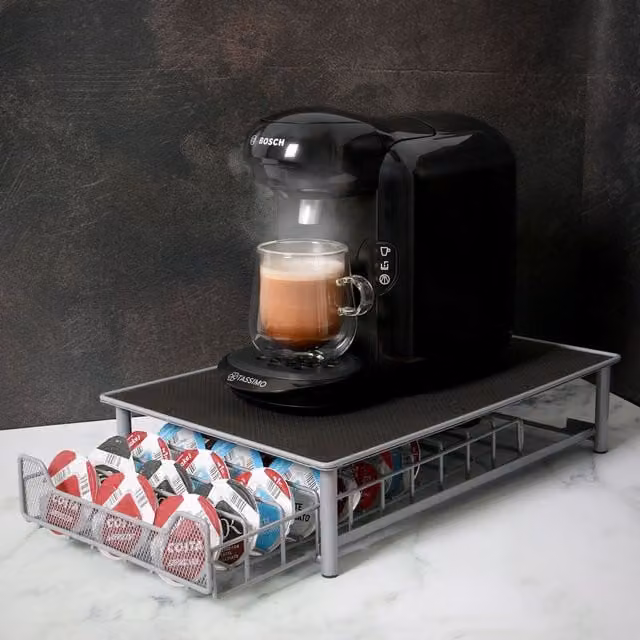 Maison & White Grey Metal Tassimo 60 Pod Holder Drawer