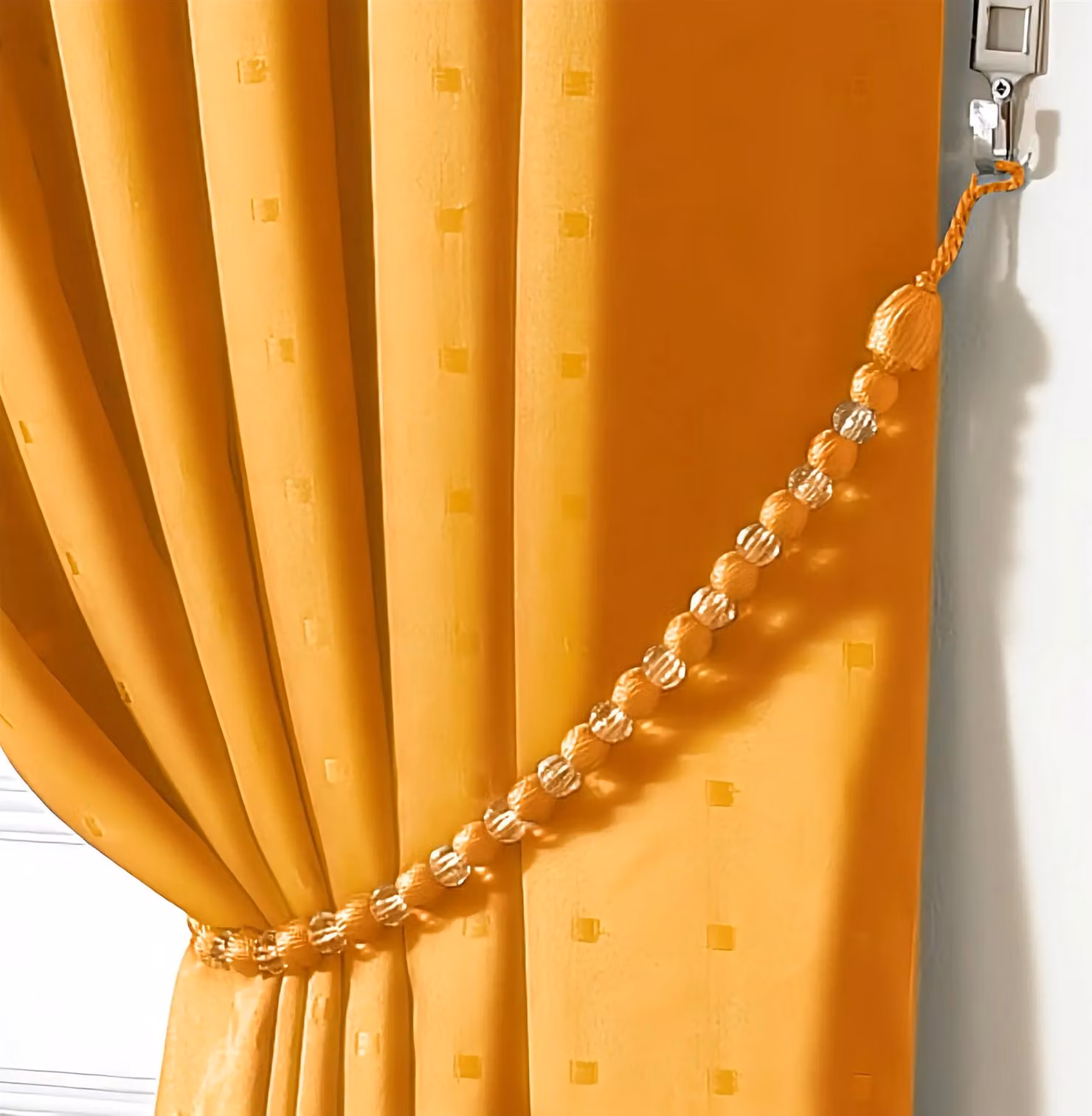 Alan Symonds Earle Beaded Rope Curtain Tie Back Pair in Gold – 4