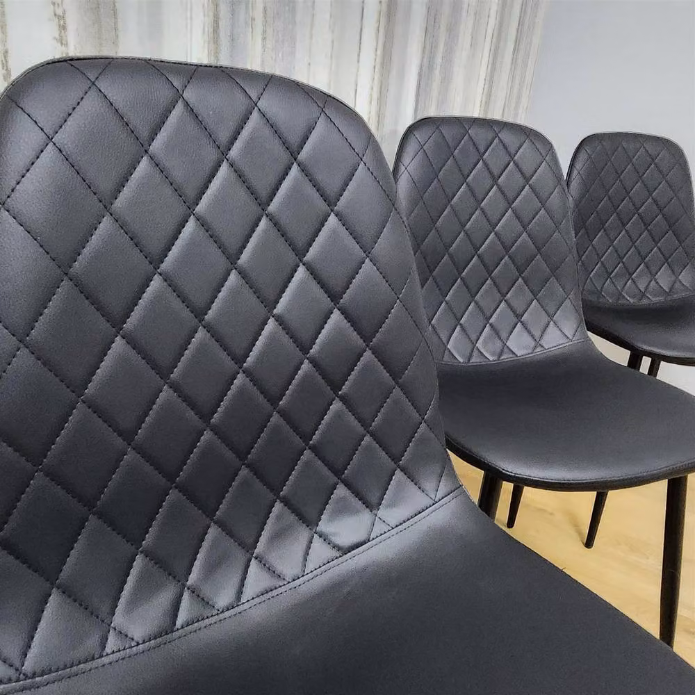 Kosy Koala Modern Grey and Black Dining Table and 4 Chairs Set with Rectangular MDF Table – 2