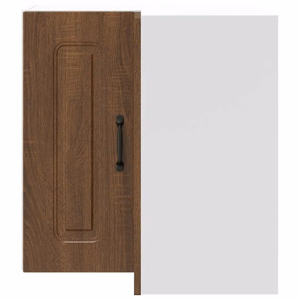 Berkfield Home Kalmar Wall Mounted Kitchen Corner Cabinet in Brown Oak Wood – 2