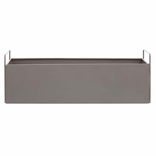 Premier Housewares Orsina Minimalist Rectangular Metal and Plastic Plant Box in Grey, W: 46 cm, D: 17 cm, H: 16 cm