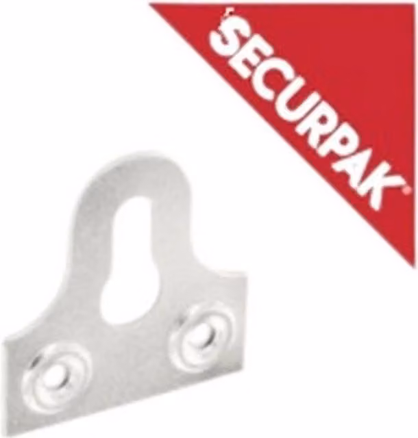 Securpak Silver Zinc Plated Slotted Glass Plate, Pack of 4