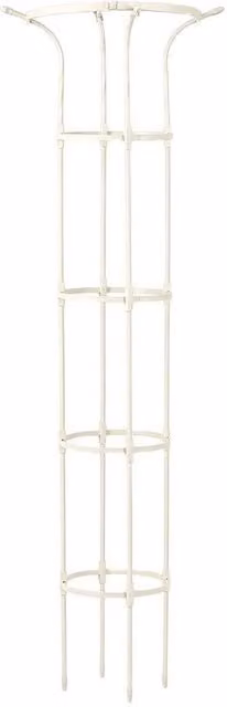 Kelvenix White Metal Umbrella Garden Plant Support, W/D/H: 50 x 50 x 110 cm