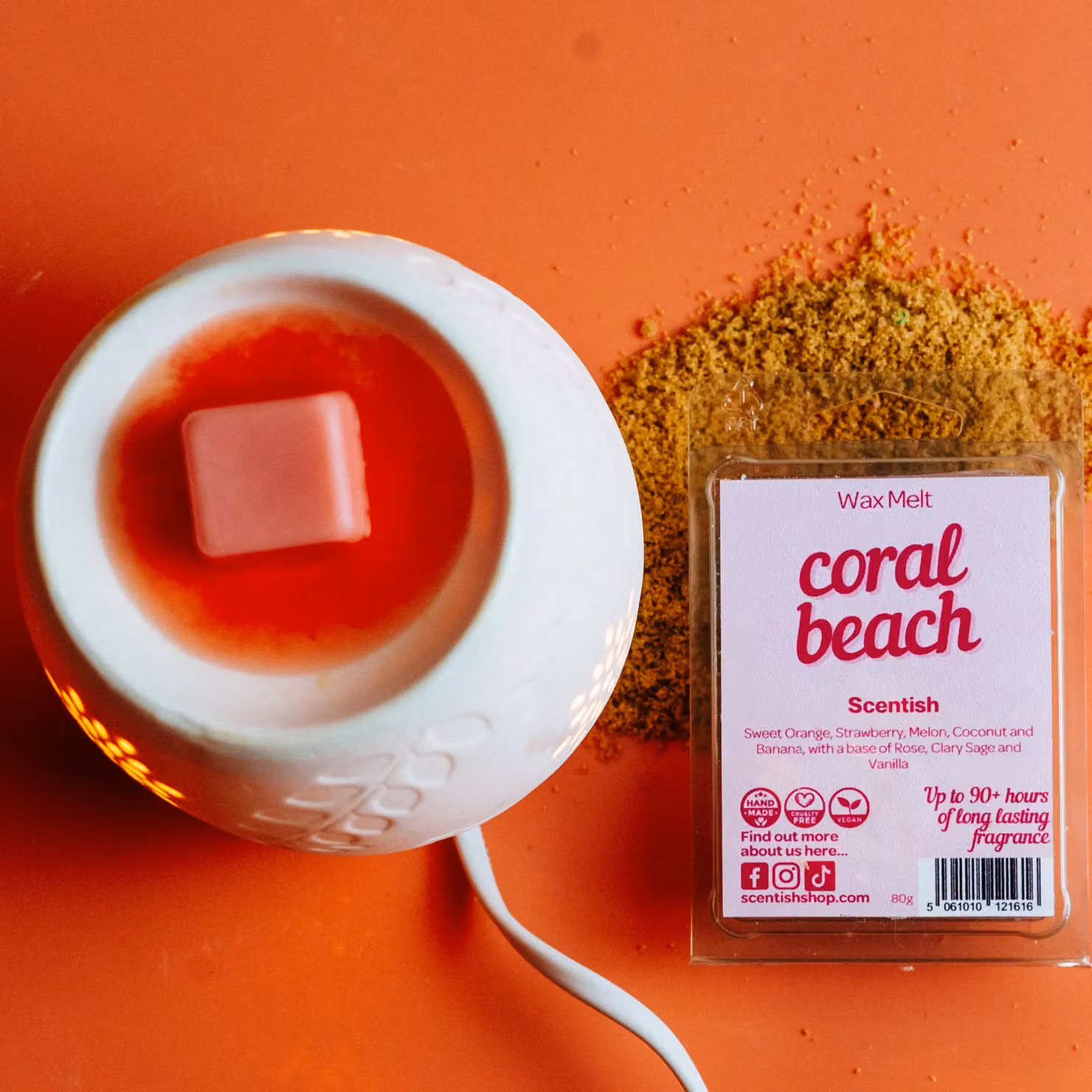 Scentish Coral Beach Wax Melt in Pink and Multicolour – 2