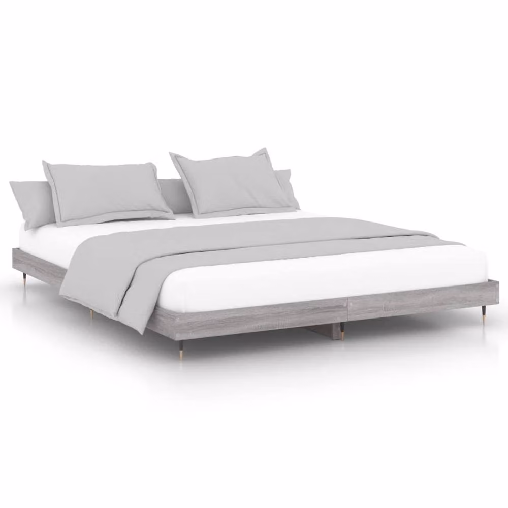 Berkfield Home Durable Small Double Bed Frame in Grey Sonoma, W/D/H: 120 x 200 cm – 2