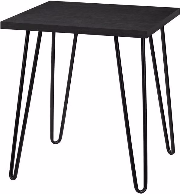 Owen Retro Square End Table in Black Oak