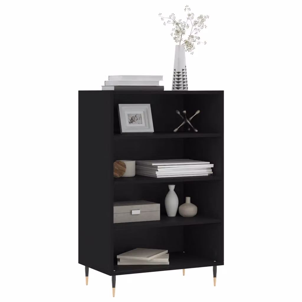 Berkfield Home Black Modern Highboard W/D/H: 57 x 35 x 90 cm – 3