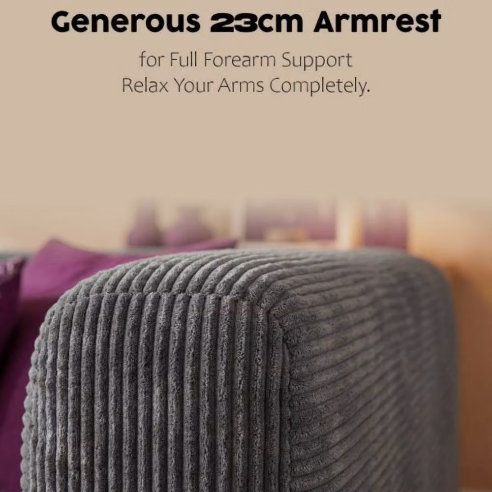 RUMMY Modern Grey Small Sofa with High-Rebound Foam and Scatter Cushions – 2