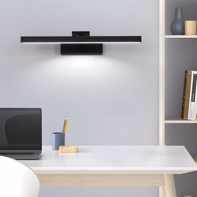 Pheashine Black Adjustable LED Wall Bar Light for Bathroom and Hallway, 9W, Cool White, W: 40 cm – 1