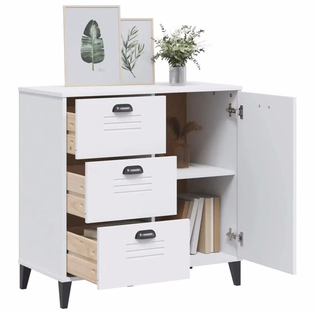 Berkfield Home VIKEN White Sideboard, W/D/H: 80 x 40 x 80 cm – 3