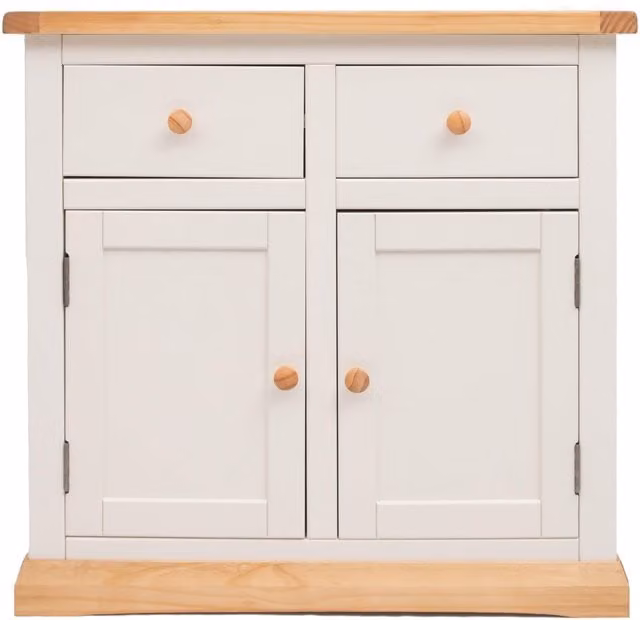 Cabinet Bits Trevi White 2 Door 2 Drawer Sideboard in MDF and Pine