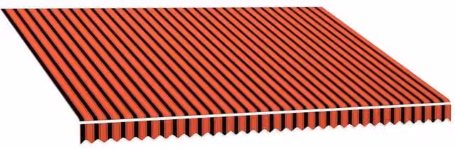 Berkfield Home Polyester Awning Top Sunshade Canvas in Orange and Brown, W: 450 cm, D: 300 cm – 1