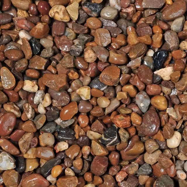 Warma Decorative Pea Gravel Bulk Bag in Brown, Beige and Grey Stone