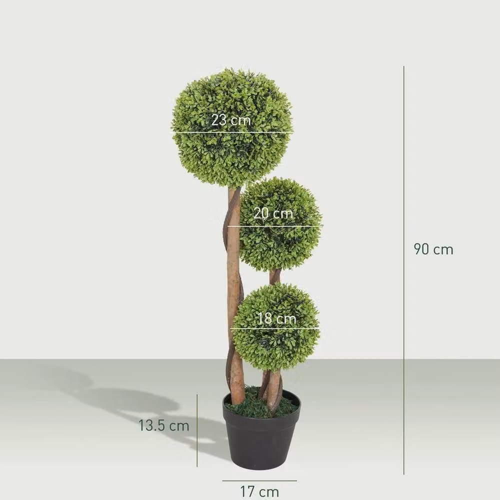 Kelvenix Set of 2 Green Artificial Tabletop Trees – 2